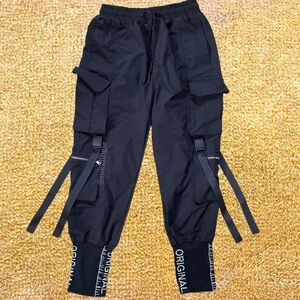 NEV Studio Utility Cargo joggers sweatpants track Pants Goth Punk windbreaker M
